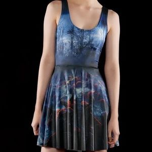 Blackmilk POISONED PUMPKINS SCOOP SKATER DRESS Size Medium M NWT Stranger Things